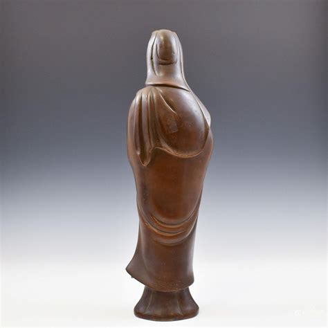 Bidlive Shisou Mark Bronze Standing Guanyin