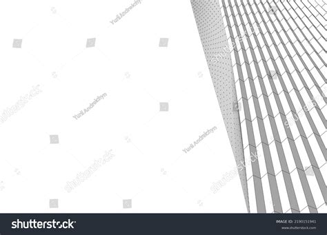 Abstract Futuristic Buildings Architectural Vector Drawing Stock Vector ...