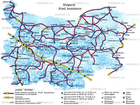 Карта Болгарии