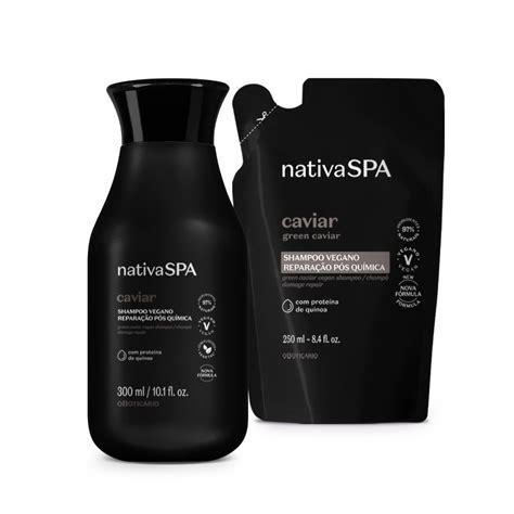 Combo Nativa Spa Caviar Shampoo Ml Refil Ml O Botic Rio