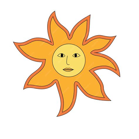Premium Vector | Weird sun summer vibes elements