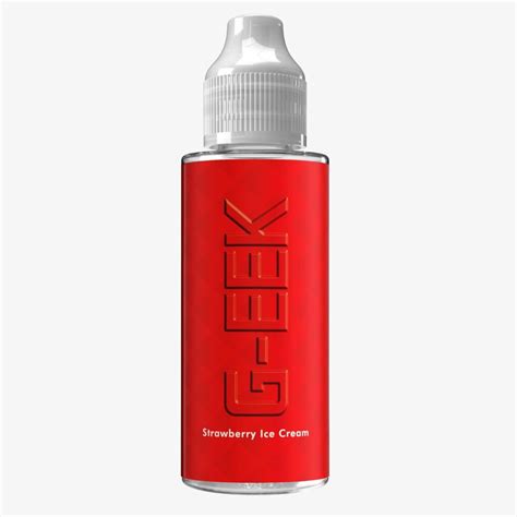 Strawberry Ice Cream 100ml E Liquid G Eek Uk Vape Store E Cig Clouds