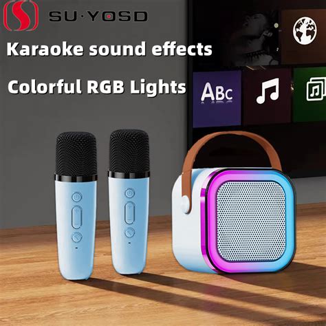 Su Yosd Mini Karaoke Dual Microphone Wireless Bluetooth D Stereo