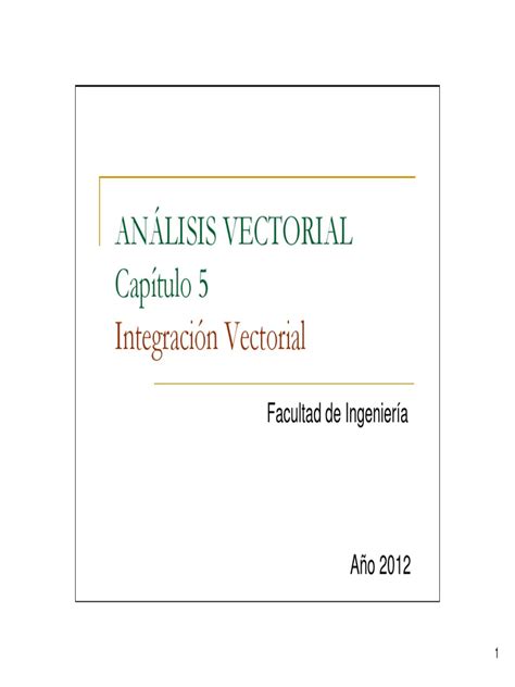 Cap 5 De Análisis Vectorial Pdf Pdf Integral Vector Euclidiano