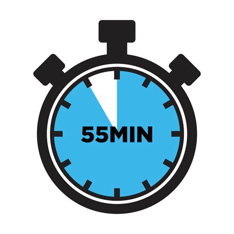 55 Minutes Timer Icon, Modern Flat Design. Clock, Stopwatch