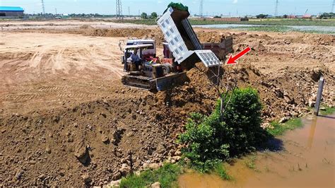 Best Amazing Bulldozer Komatsu D31P Showing Driver Skill Pushing Land