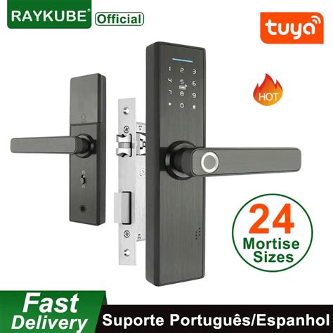 Raykube wifi fechadura da porta eletrônica tuya app remotamente