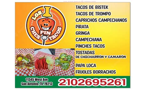 Online Menu of LOS PINCHES TACOS Restaurant, San Antonio, Texas, 78213 ...