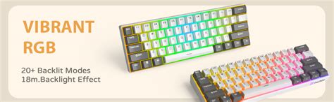 ILovBee I61 60 Percent Wired Keyboard Mechanical Hot Swappable Compact RGB Gaming Keyboard 61