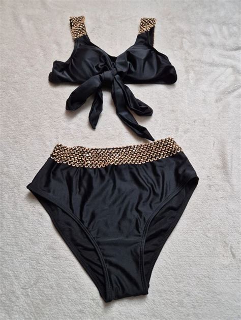 Bikini sexy noir et doré Amazon Beebs
