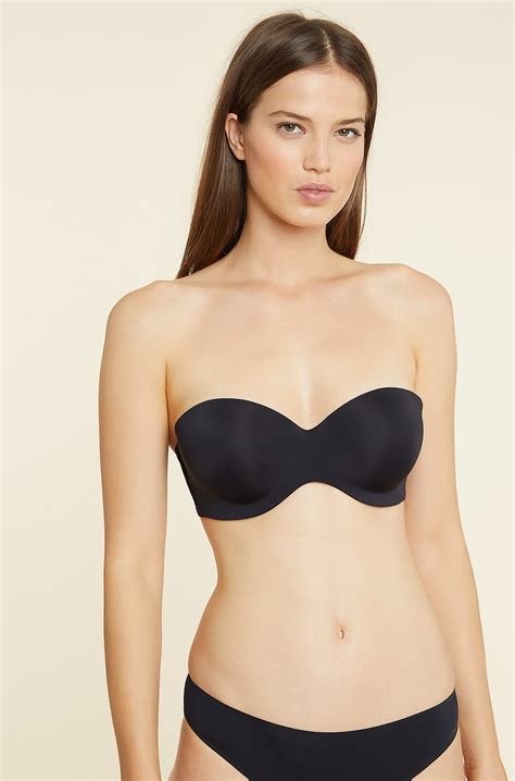 Underwire Strapless Bra D Cup Pure Fit Noir Etam