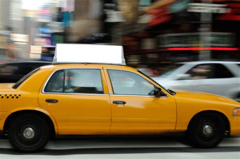 Taxi Billboard In Times Square Stock Photo Download Image Now Istock