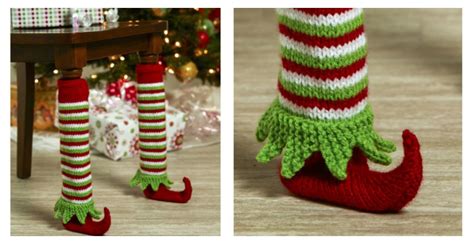 Elf Shoe Table Leg Cover Free Knitting Pattern