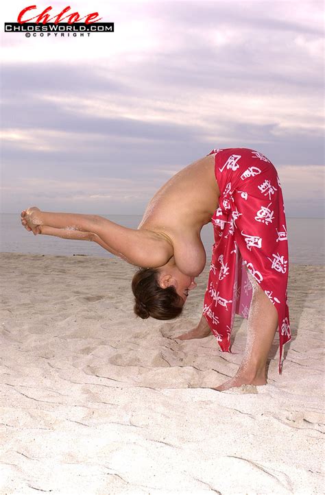 Horny Brunette Mom Chloe Vevrier Lets Out Her Big Tits Hairy Twat On A Beach Coedcherry