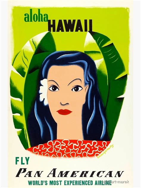 Aloha Hawaii Vintage Travel Poster Poster By Stickart Marek Vintage