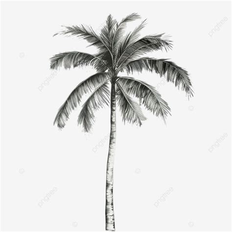 Tropical Palm Tree Drawing Palm Tree Drawing Nature PNG Transparent