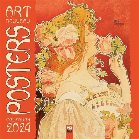 Calendar 2024 Art Nouveau Posters Wall Calendar Flame Tree Publishing