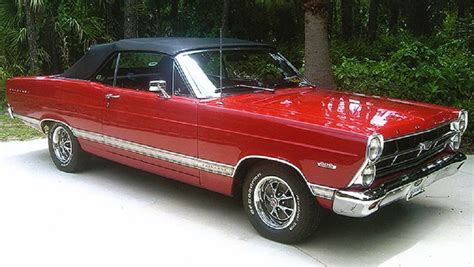 1967 Ford Fairlane 500xl Convertible Red With Black Soft Top Florida