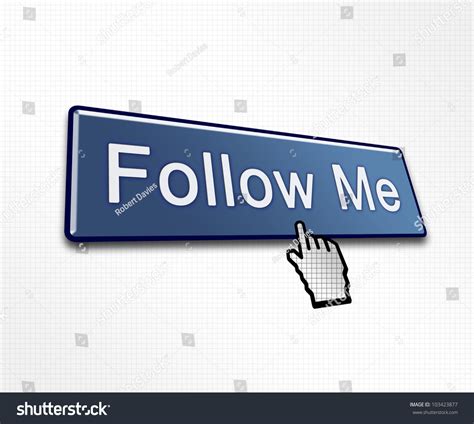 Clicked Follow Me Button Illustration For Social Media 103423877