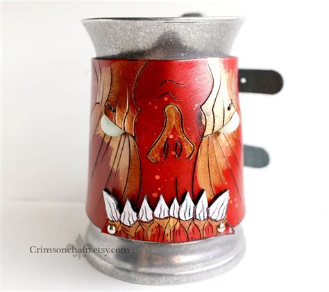 Monster Mug Beryl By Crimson Chain Leatherworks Sca Etsy