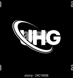 UHG logo. UHG letter. UHG letter logo design. Initials UHG logo linked ...