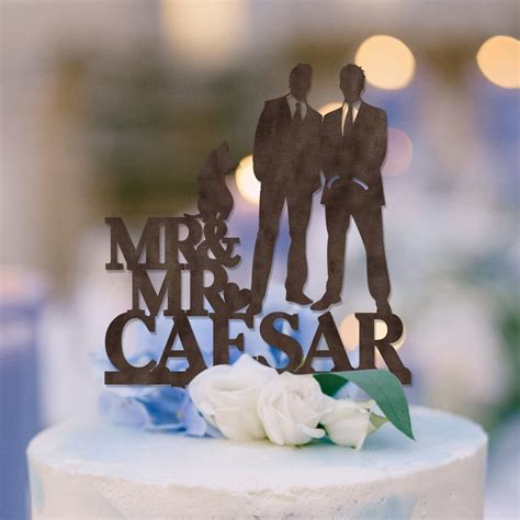 Buy Sexual Personalized Cake Topper Same Sex Marriage Cake Toppers Gay Couple Silhouette LGBT