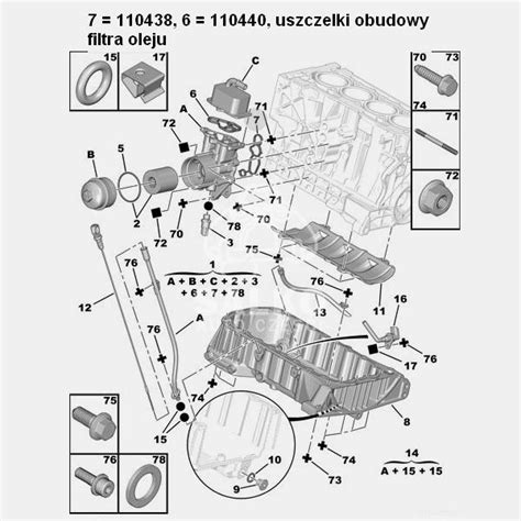 Uszczelka Obudowy Filtra Oleju Citroen Peugeot 2 0 16v EW10 Do Bloku