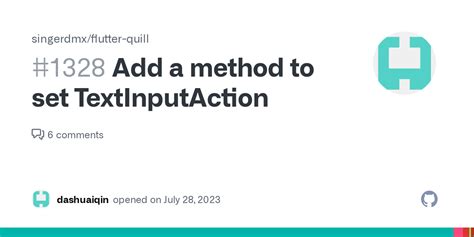 Add A Method To Set Textinputaction Issue Singerdmx Flutter