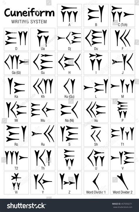 Cuneiform System Writing First Developed By Stock Vector 457059271 ...