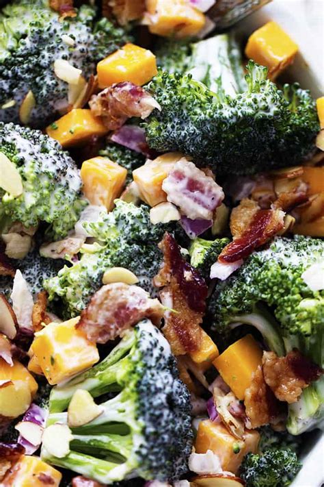 Creamy Broccoli Bacon And Cheddar Salad The Recipe Critic