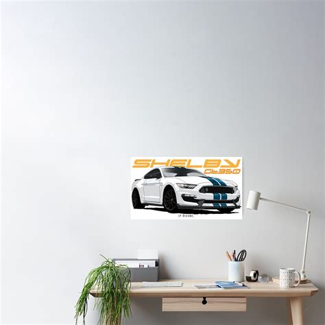 Mustang Shelby Gt350 Poster For Sale By Lpdesigns1 Redbubble