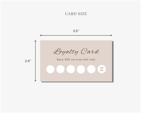 Beauty Loyalty Card Template DIY Reward Cards Minimalist Salon Stamp