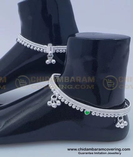 Buy Beautiful Silver Like White Metal Light Weight Balls Anklet Velli