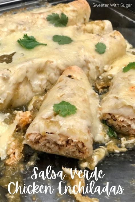 Salsa Verde Chicken Enchiladas