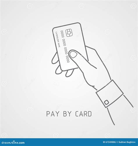 Hand Holding Bank Card Stock Vector Illustration Of Finance