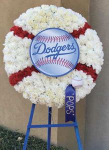 Baseball Wreath Laguna Hills Ca Funeral Home Cremation O Connor