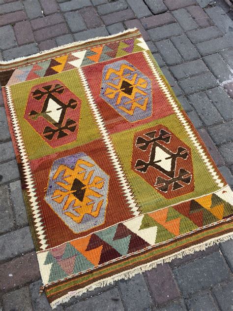 Gorgeous Small Handmade Kilim Rug Pastel Rug Traditional Etsy