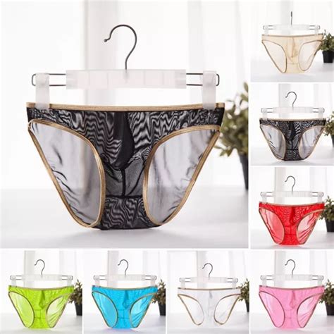 Sexy Men See Through Boxer Briefs Sheer Mesh Pouch Underwear Panties Lingerie Xl Picclick Ca