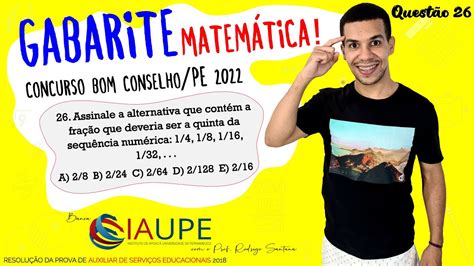 Quest O Auxiliar De Servi Os Educacionais Banca Iaupe Upenet