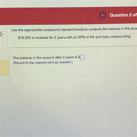 Use The Appropriate Compound Interest Formula To Compute The Balance In