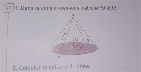 Bonjour Pouvez Vous M Aider Svp Calculer Si Et Ib Calculer Le Volume