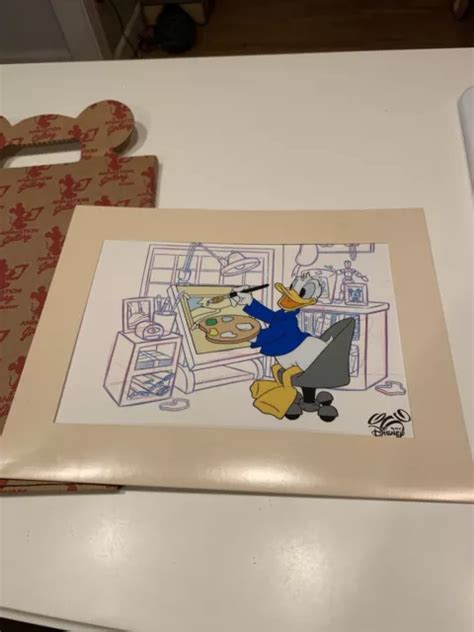 WALT DISNEY DONALD Duck Cell Animation Gallery In Original Box 58 19