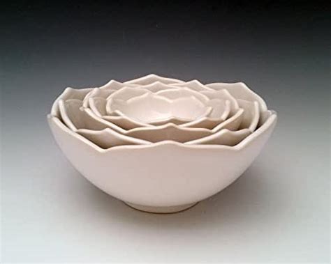 Amazon Five Nesting Lotus Bowls Handmade Products