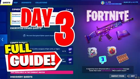 How To Complete Cipher Quests Day 3 Stage 4 Encrypted Cipher Quest Guide In Fortnite Chapter