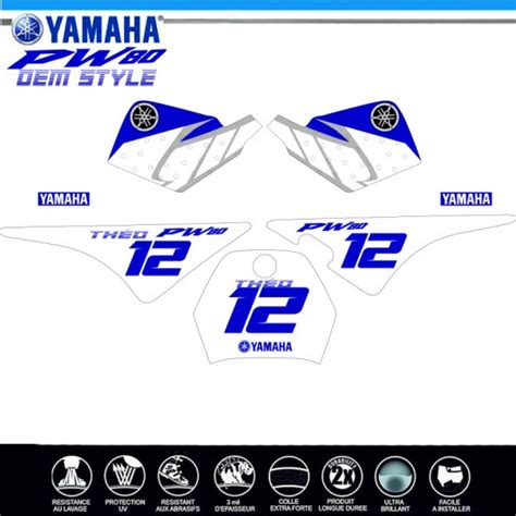 KIT DECO 80PW YAMAHA STYLE ORIGINE OEM STYLE Decografix PLASTIFICATION