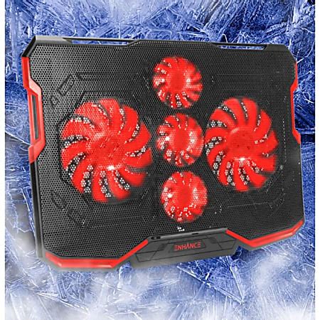 Enhance Cryogen Laptop Cooling Pad Red Upto Screen Size Notebook