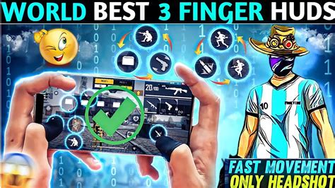 TOP 5 BEST 3 FINGER CUSTOM HUD FREE FIRE MOVMENT HEADSHOT BEST 3