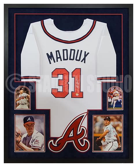 Greg Maddux Autographed Framed Braves White Jersey The Stadium Studio