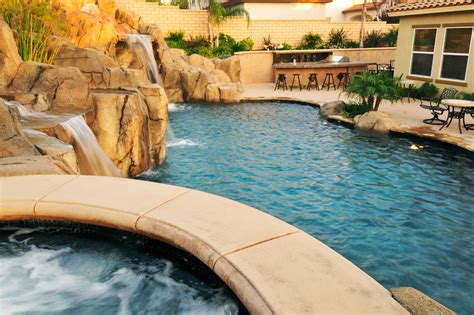 The Rock Waterfalls Tropical Pool Orange County By Conscious