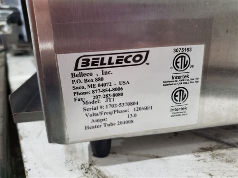 Belleco Jt Stainless Steel Conveyor Toaster Oven Commercial Vision